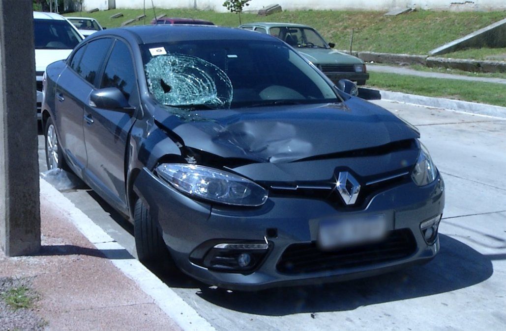Estado del coche del 'Toro' Fernández tras el accidente (Foto: Canal 10).